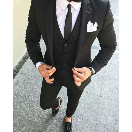 Formal Black Three Piece Suit