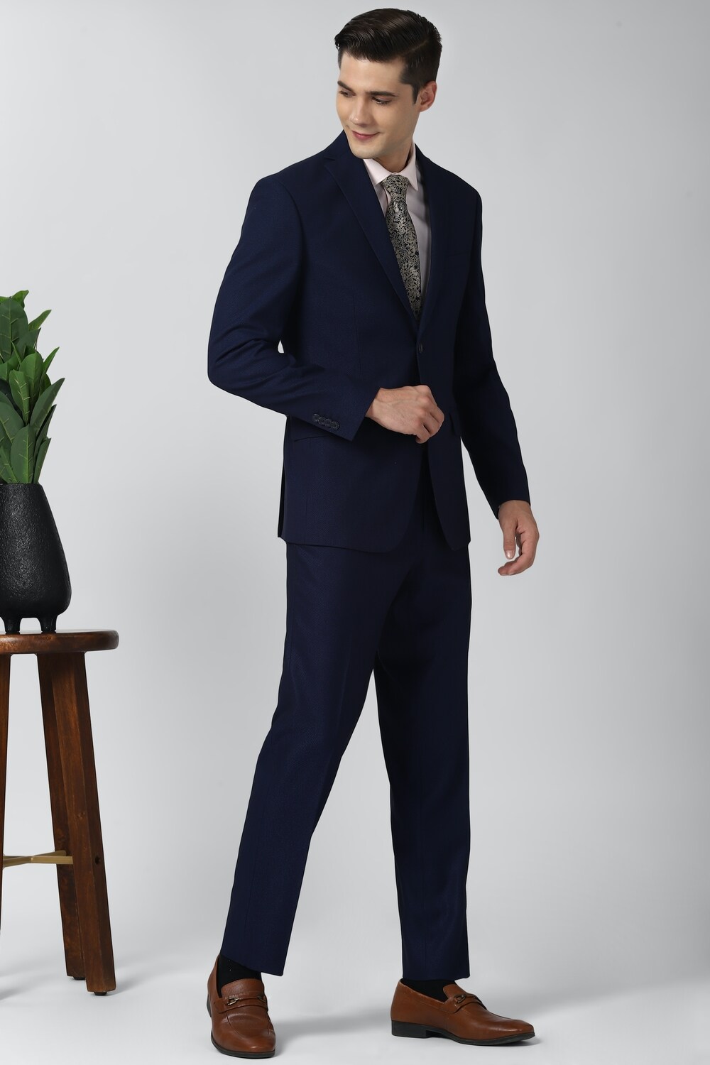 Formal navy blue two  Piece Suit