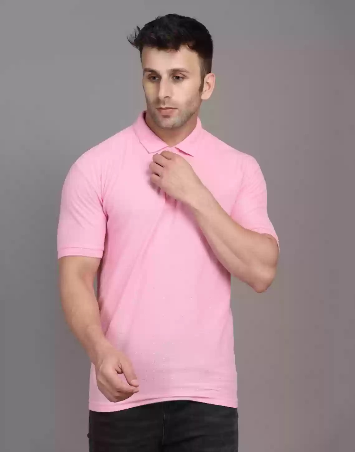 pink  polo t shirt