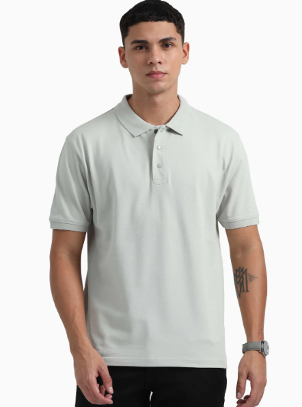 GRAY  POLO T SHIRT